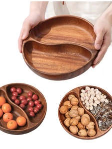 Vente en gros Offre Spéciale <span class=keywords><strong>Assiette</strong></span> de service en bois massif bon marché <span class=keywords><strong>Assiette</strong></span> ronde en bois d'acacia pour la nourriture - Product Image 2