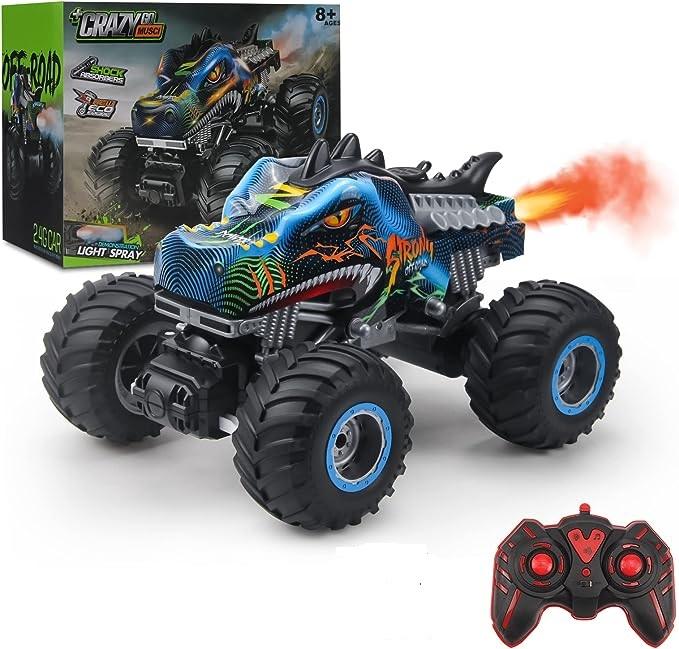 2.4ghz Rc Dinosaur Monster Truck & Remote Control Toy For Kids
