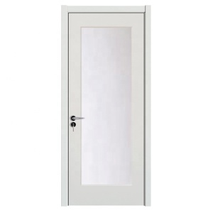 Porte Interne Moderne in Legno Massello con Inserti in Vetro Satinato per Appartamenti, Apertura a Battente/Scorrevole - Product Image 1