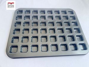 Bandeja antiadherente de acero al carbono para hornear mini muffins cuadrados con 48 cavidades, tipo Brownie Bites, ecológica y multicapa. - Product Image 2