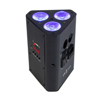 Projecteurs sans fil LED RGBWA UV 6-en-1 3x18W à piles avec contrôle DMX512, indice de protection IP33