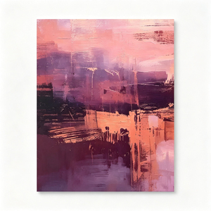 Dipinto Pastello Morbido Tramonto Sognante, Arte Astratta Fatta a Mano per Decorazione <span class=keywords><strong>Camera</strong></span> da Letto Moderna per Ragazze - Product Image 2