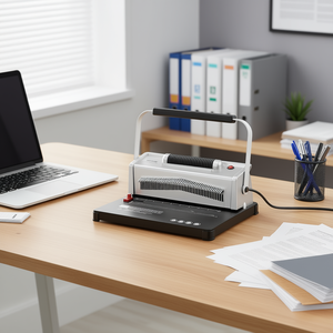 Máquina Encuadernadora de Alambre Eléctrica Vevor de 46 Orificios para 500 Hojas Tamaño Carta A4 A5, Cuerpo Metálico con Asa - Product Image 2