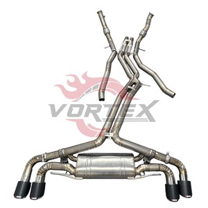 ระบบท่อไอเสียแบบ Catback วัสดุไทเทเนียมเกรด 5 ยี่ห้อ Vortex สำหรับรถ Porsche Cayenne 9Y0 E3 3.0T 2.9T พร้อมวาล์ว Ti ติดตั้งง่าย สีฟ้าเบิร์น - Product Image 6