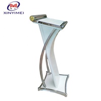Chaire en bois doré de qualité supérieure pour hôtel, podium d'hôtel, estrade d'hôtel XYM-P12