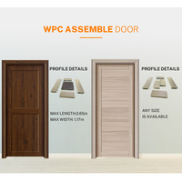 Porte en bois composite WPC moderne de haute qualité, étanche, profil en U, insonorisée, ignifuge, taille personnalisée, villa, appartement