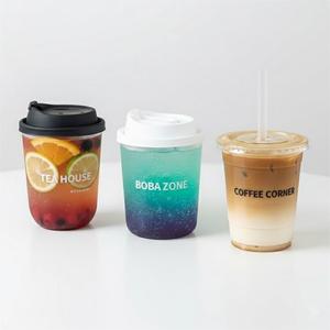 Wholesale Frosted Milk Tea <b>Cup</b> Fat <b>Plastic</b> <b>Cup</b> Juice Coffee Smoothie <b>Drink</b> Pack Disposable CoffeePP <b>Plastic</b> <b>Cup</b> with Lid - Product Image 2