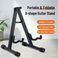 Wholesale Foldable a Frame Metal Guitar Stands for Electric Guitars; Parts and Accessories for Stringed Instruments