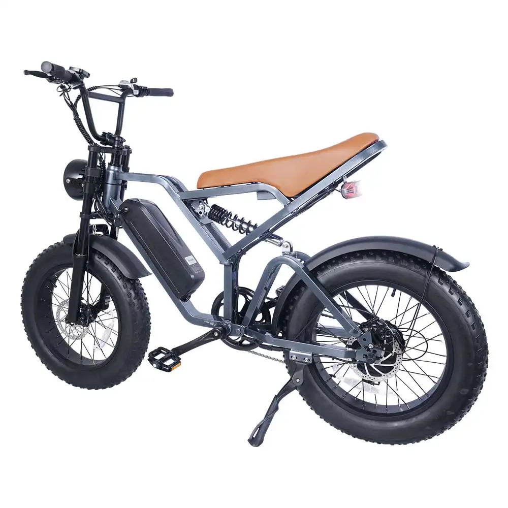 Full Suspension bicicleta electrica Ebike E Fat Tire bicicletta Fatbike bici elettrica con batteria 48v 15ah motore 750w