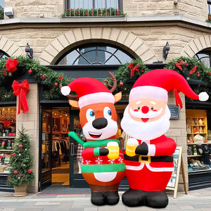 OurWarm 7.5ft عيد الميلاد نفخ رجل عجوز الأيلك نخب في الهواء الطلق حديقة زينة عيد الميلاد - Product Image 6