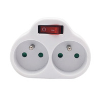 3 prises avec interrupteur à pôle unique 16A 250V max 3680W adaptateur français