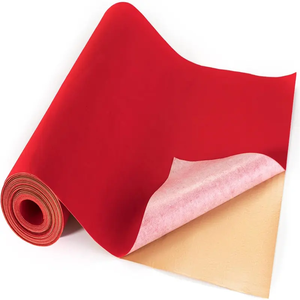15.7 "X 78.7" feuille de tissu de feutre auto-adhésif rouge collant bijoux tiroir boîte doublure pour anniversaire Halloween décoration de noël - Product Image 1