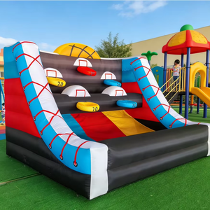 But de football gonflable léger et portable pour jeu de lancer, idéal pour la Journée des sports scolaires et les foires. - Product Image 1