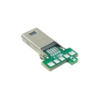Connecteur USB Mini Type B 10 broches mâle avec carte PCB 5 points de soudure