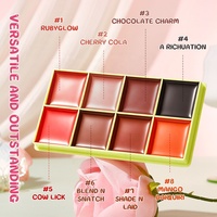 Palette de blushs 8 couleurs vibrantes avec effet bouffant – Illumine le teint et ajoute de la volume – Fini brume douce – Maquillage quotidien