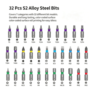 Jeu de tournevis à cliquet 34-en-1, clé à cliquet réversible multifonction, kit d'outils de réparation manuels - Product Image 3