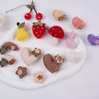 Patchs brodés mignons de style coréen en feutre non tissé écologique à coudre, série fruits, pour vêtements de fille, fournitures de bricolage, vente en gros