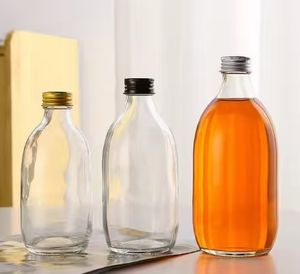 ขวดเครื่องดื่มแก้วพร้อมฝาเกลียวขวดไวน์ผลไม้นมเครื่องดื่มน้ำผลไม้แก้ว300มล. 350มล. พร้อมฝาเกลียว - Product Image 3