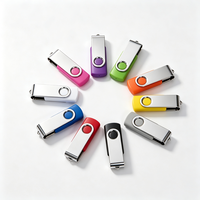 Clé USB 2.0 personnalisable à bas prix avec logo, rotative, 16 Go, 32 Go, 64 Go, 128 Go