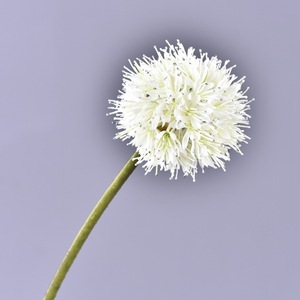 S020 Haute Qualité Unique Tige Soie Pompon Fleur Blanc Boule Artificielle Fleurs Soie Artificielle Unique Géant <span class=keywords><strong>Allium</strong></span> Fleur - Product Image 1