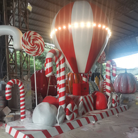 Ballon à air chaud en fibre de verre grandeur nature de 300 cm, sculpture durable, imperméable et résistante aux UV, idéal pour la décoration commerciale et les fêtes
