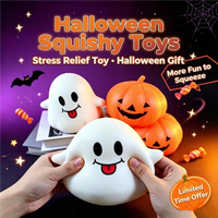 Juguete Antiestrés de Halloween, Calabaza Fantasma Adorable, de Rebote Lento, Regalo para Fiestas