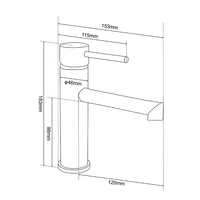Robinet de lavabo monocommande en acier inoxydable 304 brossé avec cartouche céramique pour salle de bain