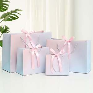 Factory Direct Sale Colorful <b>Clothing</b> <b>Packaging</b> Gift <b>Bags</b> Printed Logos Gradient Color Shopping Paper <b>Bags</b> - Product Image 5