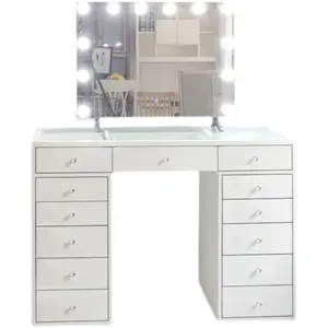 Mobiliário quarto moderno barato design vintage, mesa de madeira vanity com espelho