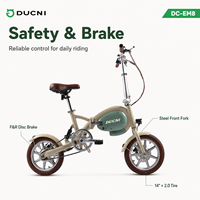 Bicicleta Eléctrica Plegable de 14 Pulgadas, 36V 250W, Diseño Compacto, Bicicleta Eléctrica Urbana
