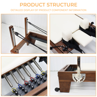 Machine de Pilates Reformer en bois de noyer Formfit, machine de Pilates Reformer commerciale