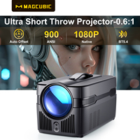 Projecteur LED à ultra courte focale HY450C avec autofocus, 1080P 4K 2G 900 ANSI, décalage automatique HD, dropshipping, commande vocale