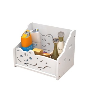 Desktop Makeup <b>Mirror</b> Storage Box With Flip Up <b>Mirror</b> Cosmetic Organizer For Student Dorm Bedroom <b>Plastic</b> Material - Product Image 4