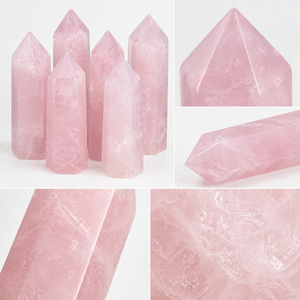 Torre de Cristal de Cuarzo Rosa, Piedra Preciosa Rosa Natural con Delicados Tonos Rosados y Bordes Pulidos Refinados para Decoración del Hogar - Product Image 2