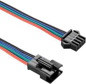 4-Pin JST SM Connector Kit <b>LED</b> Strip Adapter Plug <b>Micro</b> JST Male Female Connector 15CM 20AWG Wire for <b>LED</b> <b>Light</b> - Product Image 6