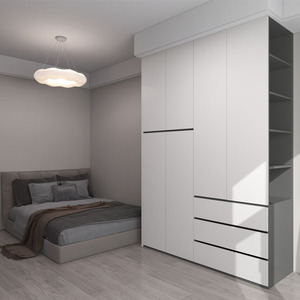 Armarios Modernos de Madera Blancos con Muebles Sencillos de Dormitorio Tamaño Personalizado <span class=keywords><strong>Puerta</strong></span> Corrediza para Sala de Estar para Niños Bebés Uso Doméstico - Product Image 6