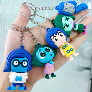 Lot de 9 porte-clés en PVC de dessin animé avec <span class=keywords><strong>des</strong></span> émotions tristes sur le thème de la <span class=keywords><strong>guerre</strong></span> mentale pour la rentrée scolaire - Product Image 3