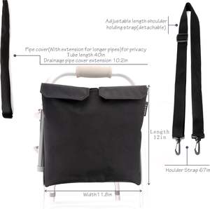 İdrar drenaj torbası tutucu, kateter çantası saklama cepleri ve ayarlanabilir kayış ile kateter ve ürostomi çantası kapsar - Product Image 2