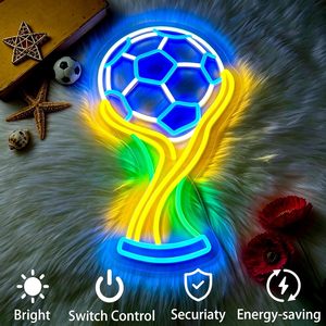 Soccer cup Letreros Neon LED dimmable USB powered ambient <b>light</b> store <b>window</b> decoration <b>light</b> street indicator <b>light</b> Customized - Product Image 1