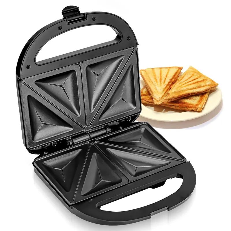 Toastie Maker 2 Slice Sandwich Broodrooster Non-Stick Machine Gemakkelijk Schoon 750W