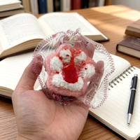 Jouet sensoriel en silicone souple de qualité supérieure, motif griffe de chat Onigiri, saveur fraise Kawaii, design mignon, ornement de bureau pour les 14 ans et plus