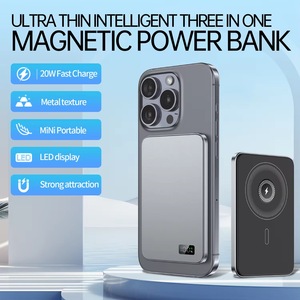 Batterie externe ultra-fine portable 15W 20W à chargement rapide magnétique sans fil 10000 <span class=keywords><strong>mAh</strong></span> avec logo LED <span class=keywords><strong>5000</strong></span> <span class=keywords><strong>mAh</strong></span> - Product Image 4