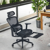 Chaise de bureau ergonomique Chaise de bureau moderne en maille avec appui-tête 4D réglable Siège rotatif et fonction inclinable