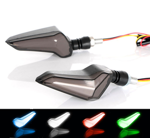 Somke lentille double couleur dc 12v moto LED <span class=keywords><strong>clignotants</strong></span> voyants <span class=keywords><strong>pour</strong></span> Harley Street Bike/Cruiser Bobber/Chopper - Product Image 5