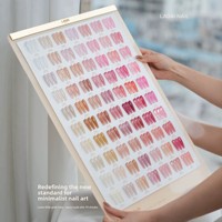 Ouboli Ladai 2026 - Kit de vernis à ongles gelée transparente effet nude scintillant sans HEMA, 70 couleurs, avec petites pointes dorées pour nail art