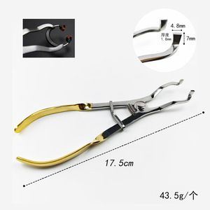 Dental Orthodontic <b>Pliers</b> 17.5cm Gold Handle Clamping Instrument For Dental Surgery - Product Image 1