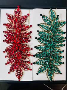 Parches de Cristal de Estrás con Forma de Hoja de Diamante 3D Brillantes y Coloridos de Lujo para Vestidos de Fiesta - Product Image 2