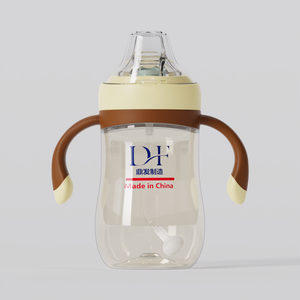 Biberon personnalisé en PPSU à bec <span class=keywords><strong>de</strong></span> <span class=keywords><strong>canard</strong></span>, large ouverture, avec paille, double poignée, anti-chute, pour eau et lait, avec logo imprimé - Product Image 1
