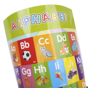 โปสเตอร์กันน้ำแบบแบนสำหรับเด็กก่อนวัยเรียนและเด็กเล็ก สำหรับการเรียนรู้ในโรงเรียนอนุบาล บ้าน และห้องเรียน - Product Image 1