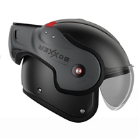 Casque de moto intégral à visière relevable de style Alien pour hommes et femmes, casque de conduite modulaire noir mat